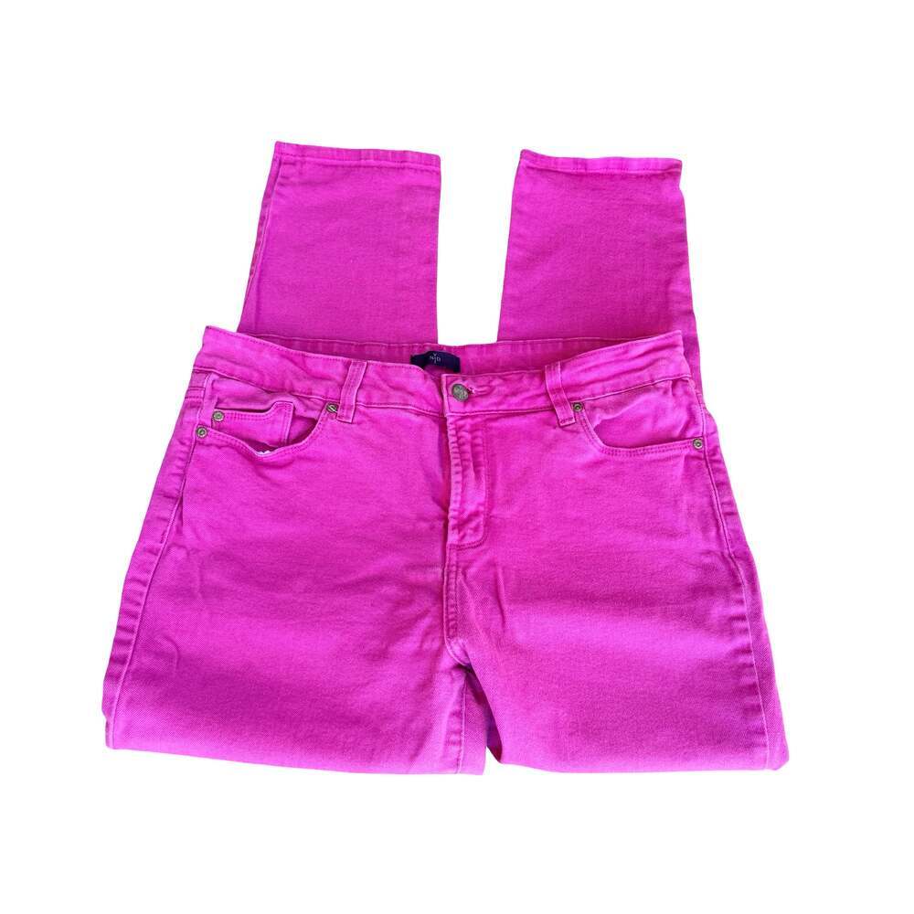 NYDJ Women's Pink Magenta Straight leg Slim Fit Jeans Size 14
